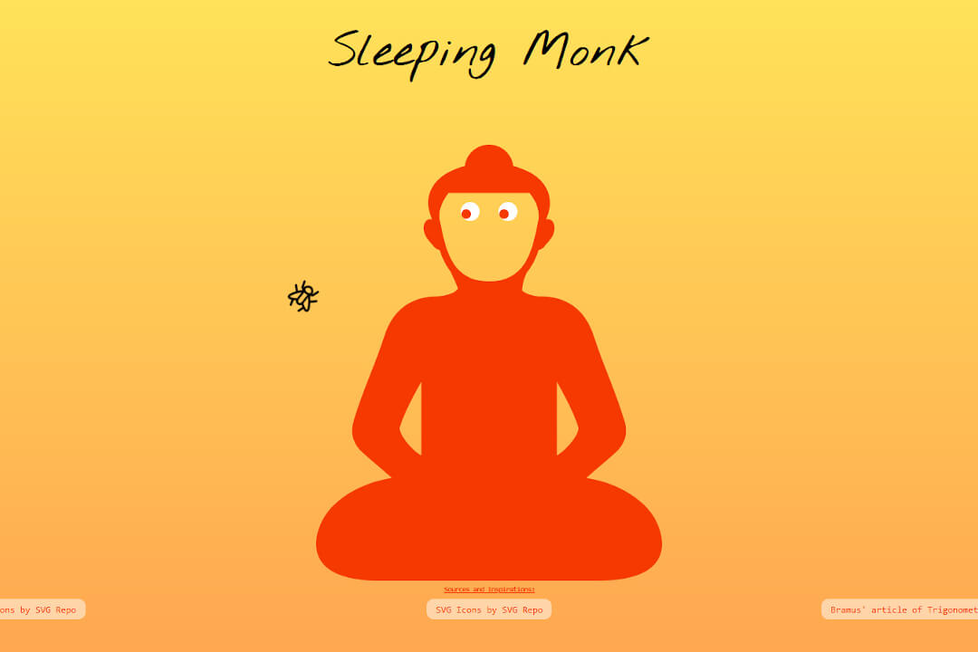 CSS Trigonometry Sleeping Monk Example Photo