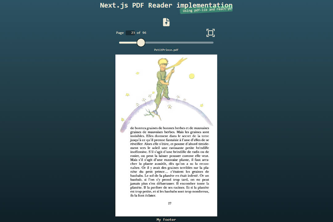 Photo PDF Reader implementation with pdf-lib and react-lib in Next.js 14